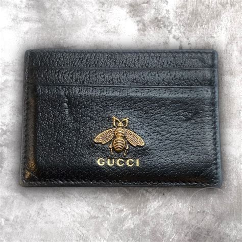 gucci animalier card holder|Gucci card holder men's selfridges.